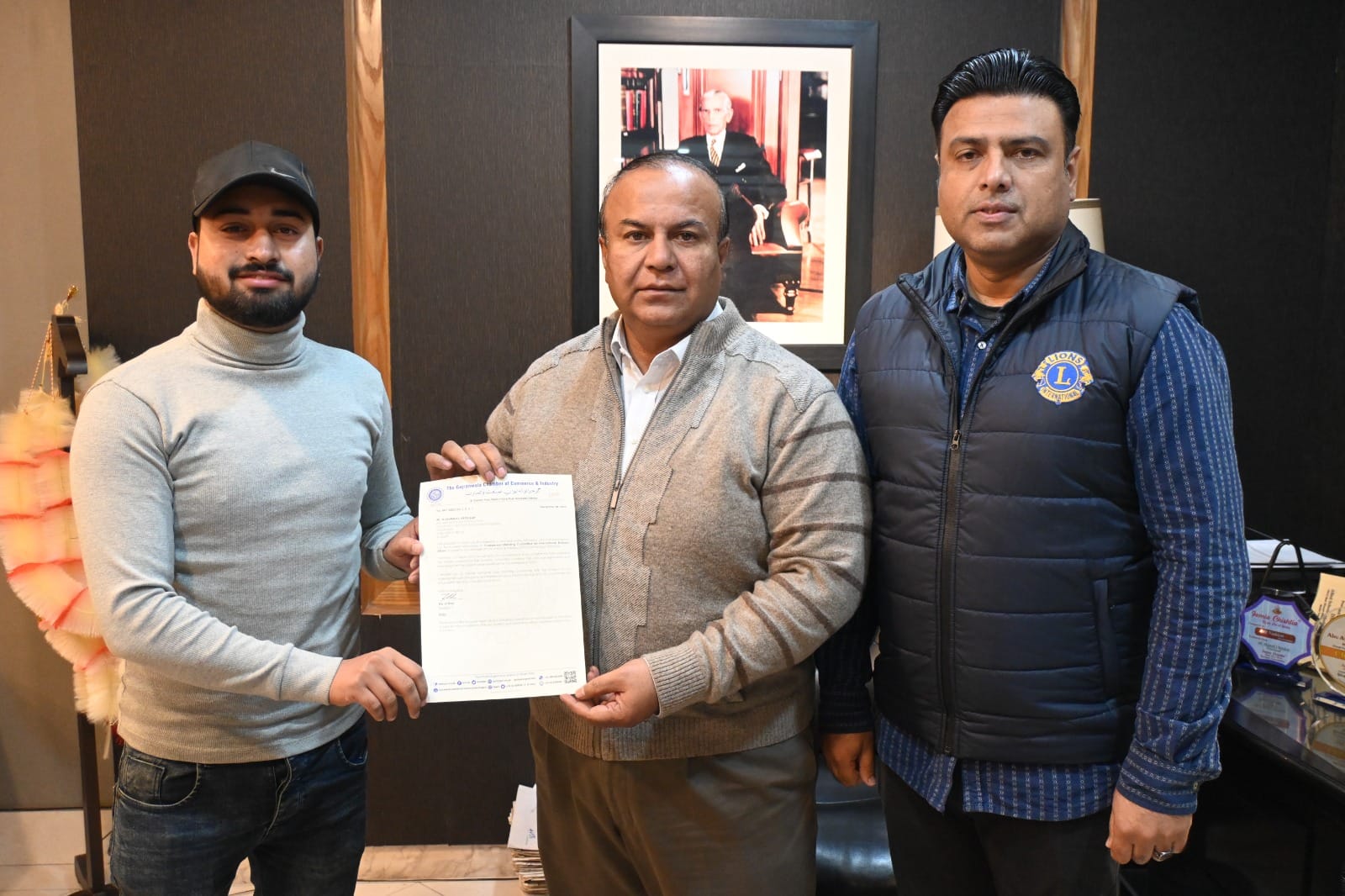 Vice President GCCI presented Chairman Standing Committee Notification to GCCI Member.