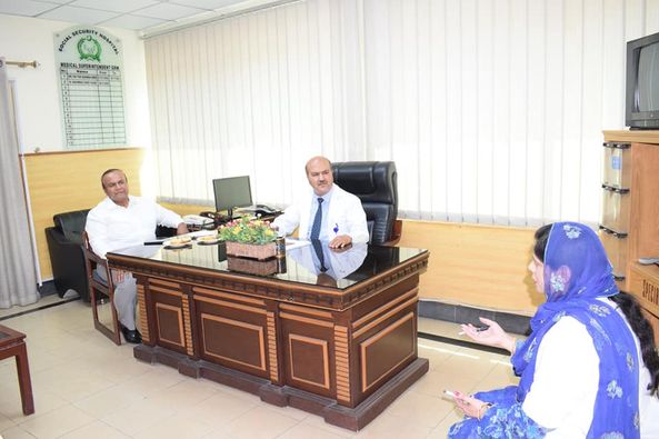 Delegation of GCCI visited Social Security Hospital Grw.