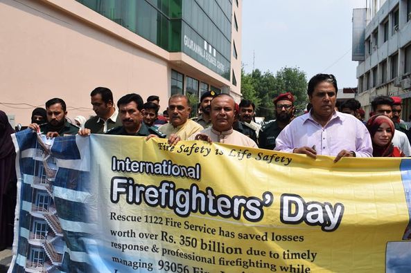 International Firefighters Day seminar by Rescue 1122.